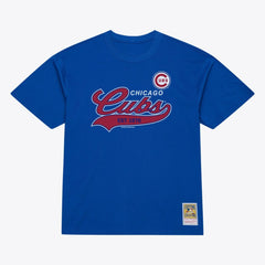 Chicago Cubs Script Sweep Arch T-Shirt Royal
