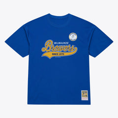 Milwaukee Brewers Script Sweep Arch T-Shirt Royal