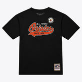 Baltimore Orioles Script Sweep Arch T-Shirt Black