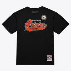 Baltimore Orioles Script Sweep Arch T-Shirt Black