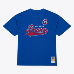 Atlanta Braves Script Sweep Arch T-Shirt Royal