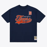 Detroit Tigers Script Sweep Arch T-Shirt Navy