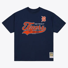 Detroit Tigers Script Sweep Arch T-Shirt Navy