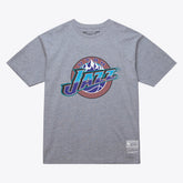 Utah Jazz Unisex Hardwood Classics Arch T-Shirt - Heather Gray sale