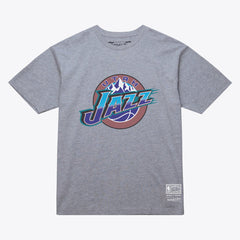 Utah Jazz Unisex Hardwood Classics Arch T-Shirt - Heather Gray sale
