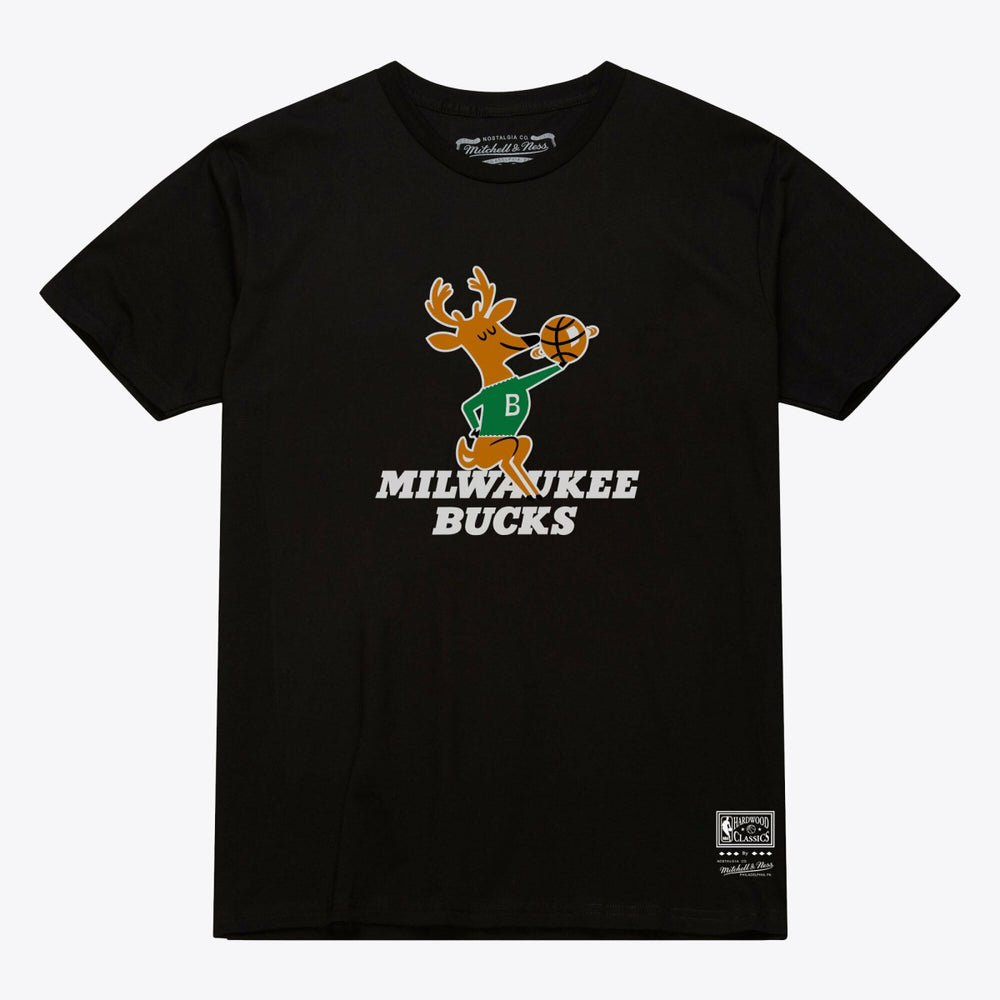 Milwaukee Bucks Unisex Hardwood Classics Arch T-Shirt - Black for sale