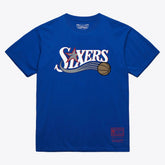 Philadelphia 76ers Unisex Hardwood Classics Arch T-Shirt - Royal cheap