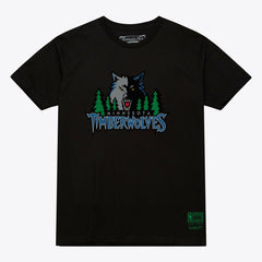 Minnesota Timberwolves Unisex Hardwood Classics Arch T-Shirt - Black sale