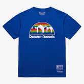 Denver Nuggets Unisex Hardwood Classics Basic Logo Arch T-Shirt sale - Royal outlet