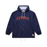 Detroit Tigers Full-Snap Hooded Coaches Jacket Navy