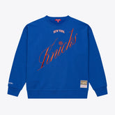 New York Knicks Women's Hardwood Classics Script Lightweight Sweatshirt - Royal sale