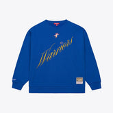 Golden State Warriors Women's Hardwood Classics Script Lightweight Sweatshirt sale - Royal on sale
