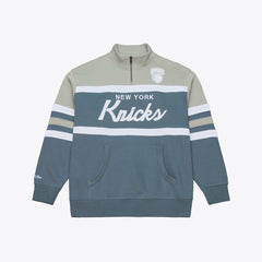 New York Knicks Thunderstorm Head Coach Quarter-Zip Jacket - Blue online