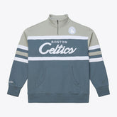 Boston Celtics Thunderstorm Head Coach Quarter-Zip Jacket - Blue for sale