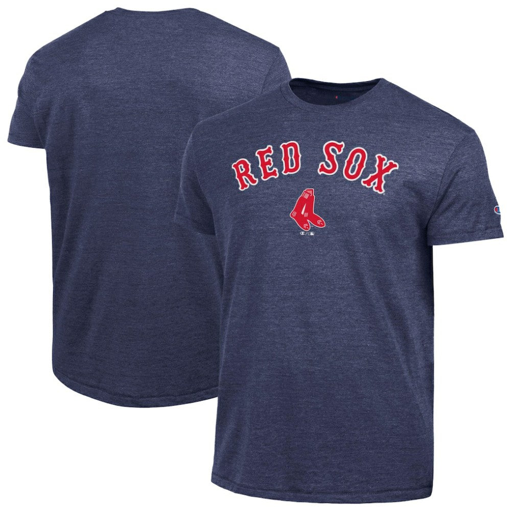Boston Red Sox Champion Cooperstown Wordmark Lockup Tri-Blend T-Shirt Navy