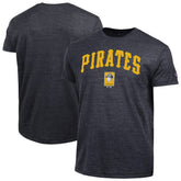 Pittsburgh Pirates Champion Cooperstown Wordmark Lockup Tri-Blend T-Shirt Black