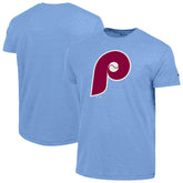 Philadelphia Phillies Champion Cooperstown Logo Tri-Blend T-Shirt Light Blue