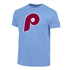 Philadelphia Phillies Champion Cooperstown Logo Tri-Blend T-Shirt Light Blue