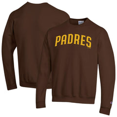 San Diego Padres Champion Powerblend Wordmark Sweatshirt Brown