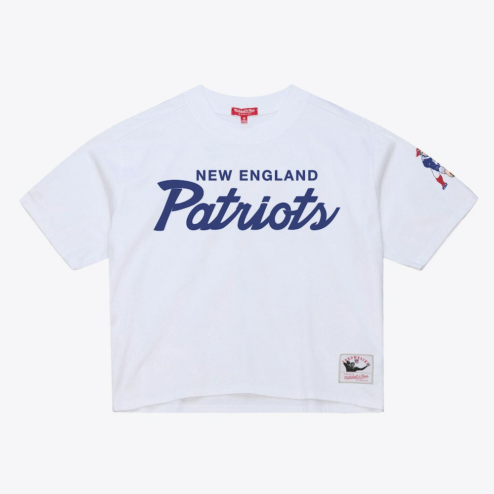 New England Patriots Women's Head Coach Cropped T-Shirt - White on sale
