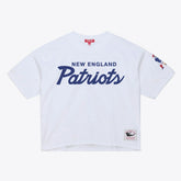 New England Patriots Women's Head Coach Cropped T-Shirt - White on sale