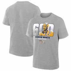 Steven Stamkos Nashville Predators 600th Career Goal T-Shirt - Gray T-shirts