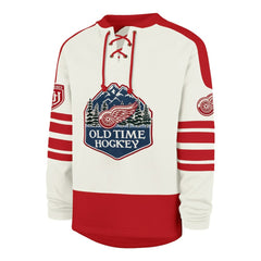 Detroit Red Wings '47 Pond Hockey Trio Eternal Lacer Sweatshirt - Cream Sweatshirts