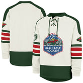 Minnesota Wild '47 Pond Hockey Trio Eternal Lacer Sweatshirt - Cream Sweatshirts