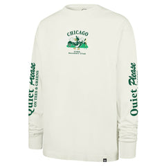 Chicago Cubs Quiet Please Foundation Long Sleeve T-Shirt Cream