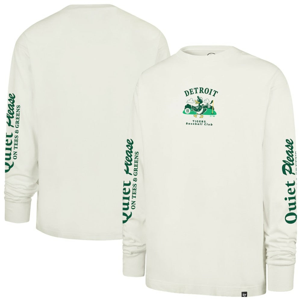 Detroit Tigers Quiet Please Foundation Long Sleeve T-Shirt Cream