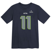 Jaxon Smith-Njigba Seattle Seahawks Preschool Super Bowl LX Patch Name & Number T-Shirt - College Navy cheap
