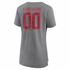 Arizona Diamondbacks Women's Heritage Personalized Any Name & Number Tri-Blend T-Shirt Gray
