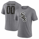 Chicago White Sox Heritage Personalized Any Name & Number Tri-Blend T-Shirt Gray