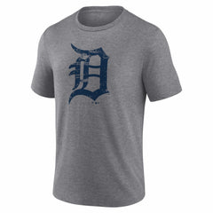 Detroit Tigers Heritage Personalized Any Name & Number Tri-Blend T-Shirt Gray