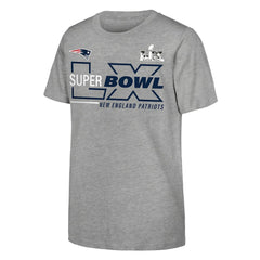 New England Patriots Youth Super Bowl LX Roster T-Shirt - Heather Gray on sale