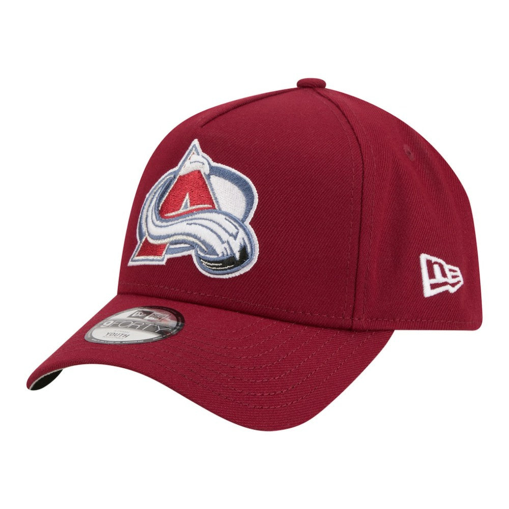 Colorado Avalanche New Era Youth 9FORTY A-Frame Adjustable Hat - Burgundy Hats