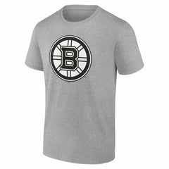 Boston Bruins Big & Tall Personalized Name & Number Monochrome T-Shirt - Gray T-shirts