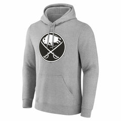 Buffalo Sabres Big & Tall Personalized Name & Number Monochrome Pullover Hoodie - Gray Hoodies