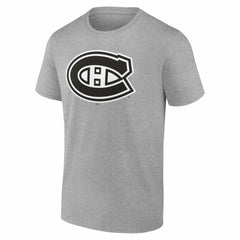 Montreal Canadiens Big & Tall Personalized Name & Number Monochrome T-Shirt - Gray T-shirts