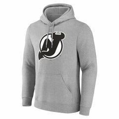 New Jersey Devils Big & Tall Personalized Name & Number Monochrome Pullover Hoodie - Gray Jerseys