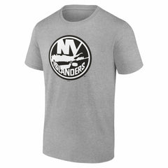 New York Islanders Big & Tall Personalized Name & Number Monochrome T-Shirt - Gray T-shirts