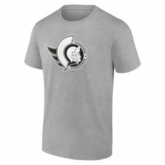 Ottawa Senators Big & Tall Personalized Name & Number Monochrome T-Shirt - Gray T-shirts
