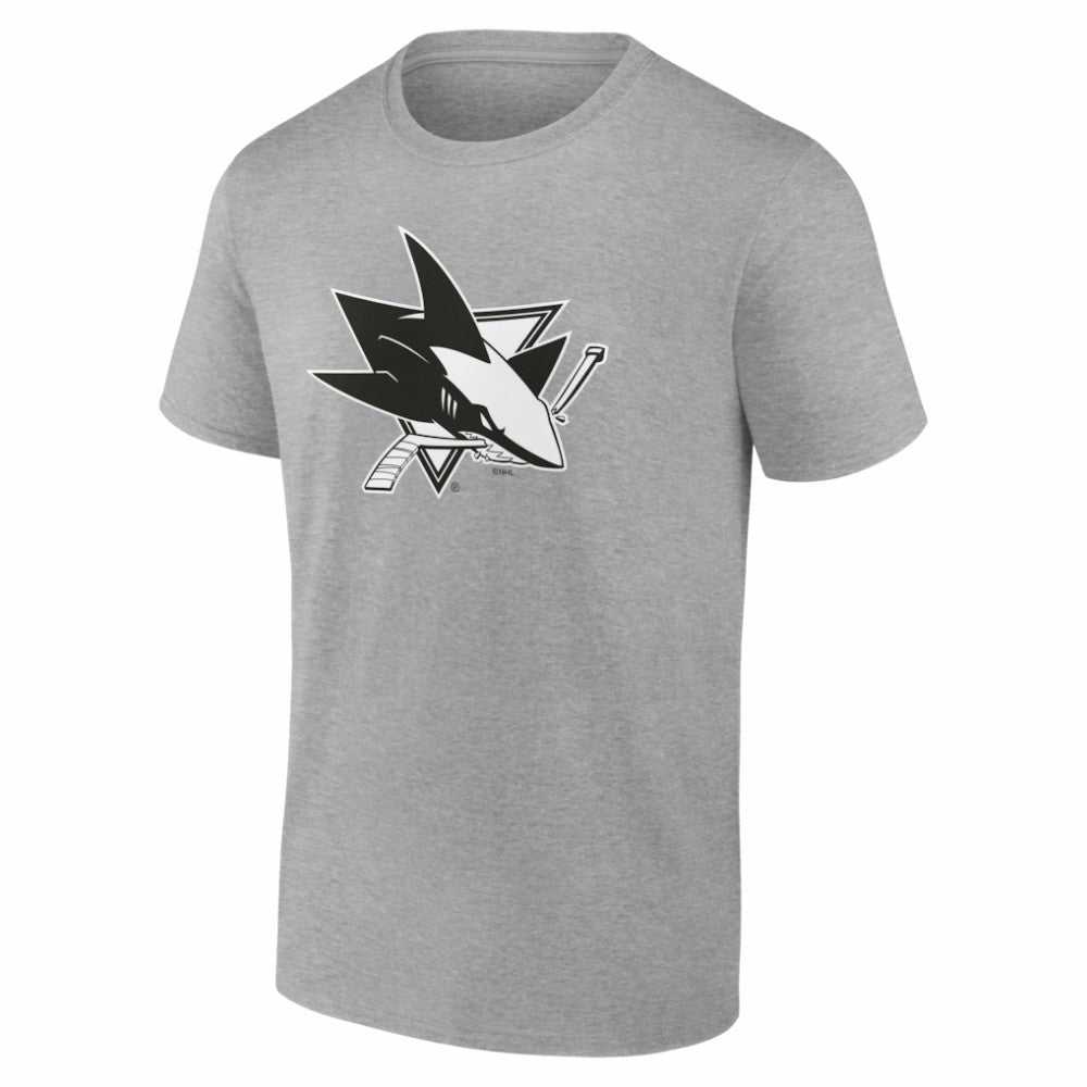 San Jose Sharks Big & Tall Personalized Name & Number Monochrome T-Shirt - Gray T-shirts