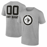 Winnipeg Jets Big & Tall Personalized Name & Number Monochrome T-Shirt - Gray T-shirts