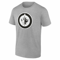 Winnipeg Jets Big & Tall Personalized Name & Number Monochrome T-Shirt - Gray T-shirts