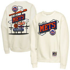 New York Mets Youth Retro Billboard Sweatshirt Natural