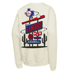 Texas Rangers Youth Retro Billboard Sweatshirt Natural
