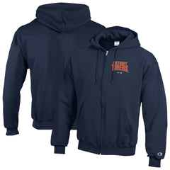 Detroit Tigers Champion Eco Powerblend Full-Zip Hoodie Navy