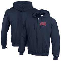 Boston Red Sox Champion Eco Powerblend Full-Zip Hoodie Navy