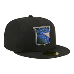 New York Rangers New Era Color Pop 59FIFTY Fitted Hat - Black Hats